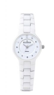 Skagen Denmark Keramik Damenuhr 572SSXWC neu 2012 weiß Damen Uhr