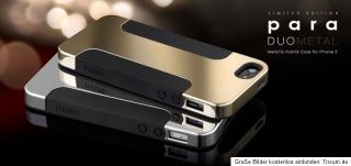More Para Duo Metal Case iphone 5 Tasche Cover Schwarz Gold Neu & OVP
