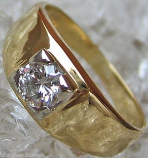 Brillant Schmuck Solitaer Halbkaraeter 14kt 585 Gold Ring Diamant 3280