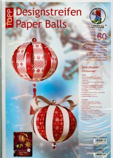 PAPER BALLS Weihnachten BASTELN SET Papierstreifen 9112