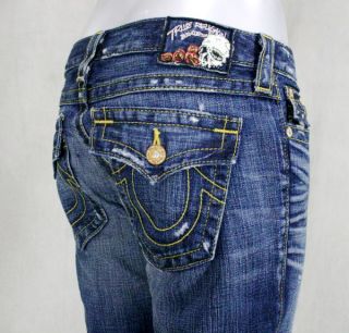 True Religion brand Jeans womens BILLY Gold PREMIUM Vintage Pioneer