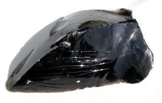 Lamellenobsidian, Lamellen Obsidian, Rohstein 588 g.(M597)
