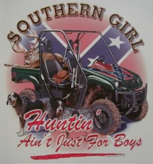 DIXIE SOUTHERN GIRLS HUNTING AINT JUST 4 REBEL SHIRT