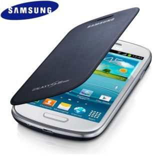 Genuine Samsung Galaxy S3 Mini Leather Flip Case EFC 1M7FBEC   Pebble