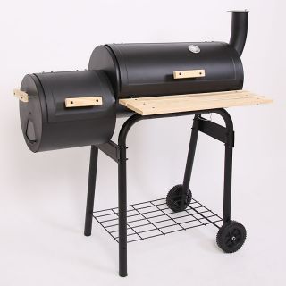 Barbecue Smoker Standgrill Holzkohle Grill Grillwagen, 110x56x108 cm