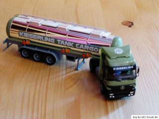 HERPA MB Sattelzug TANKZUG LKW Truck Kieserling Tank Cargo Chrom farb