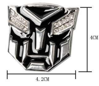 Neu Auto Aufkleber Chrom Emblem Transformers 3D Strass