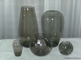 schöne Glas Vasen Rauchglas WMF,Friedrich,Nizza