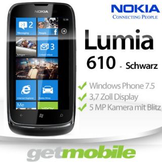 Nokia Lumia 610 schwarz Handy Windows Phone 7 5 Mango Smartphone ohne