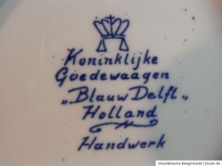 3x holländische Wandteller König Delfter Blau / Goedewaagen ,,Blauw