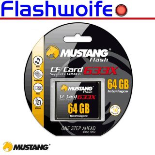 64 GB CF CompactFlash Karte Mustang 633X, Brand Neu   deutsche