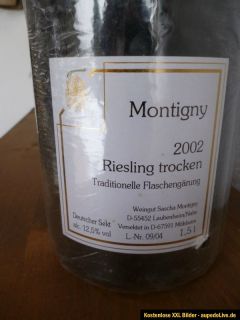 Montigny 2002 Riesling trocken Sekt Flaschengärung 1,5 l Magnum