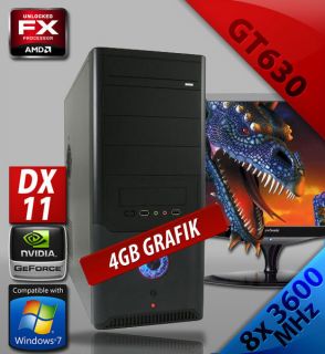 Gaming PC AMD FX 8150   8x 3.60GHz   GT630 4GB   8GB DDR3 1333