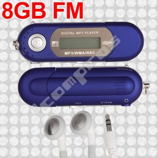 8GB LCD  Player Spieler FM Radio USB Aufnahmegerät Blau