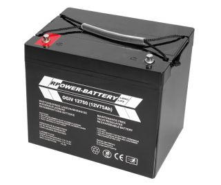 12V 75Ah Gas  & Wasserdichte RPower® AGM Batterie