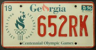 Nummernschild Kennzeichen USA Georgia Olympics Atlanta 1996 Centennial