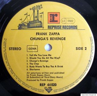 LP   CHUNGA´S REVENGE   Frank Zappa