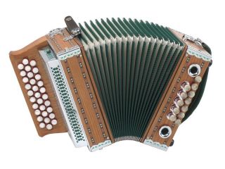 Alpenklang Harmonika Mini 3 reihig, G C F massiv Kirschholz