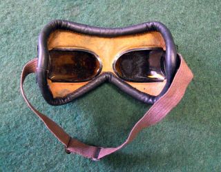 alte originale Fliegerbrille Brille 1WK Doppeldecker Otto Wright usw