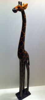Giraffe Holzgiraffe Afrika Holz Giraffe Figur Skulptur 120 cm NEU