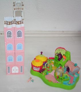 Polly Pocket Mini Sammlung Haus und Zauberwald und zwei Puppen