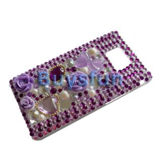Flower Bling Hard Cover Case SAMSUNG GALAXY S2 I9100