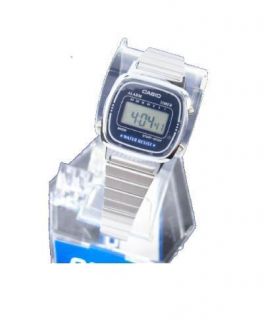 CASIO Retro LA670WA 2DF Silber Blau Navi Armbanduhr Uhr Digital +NEU+