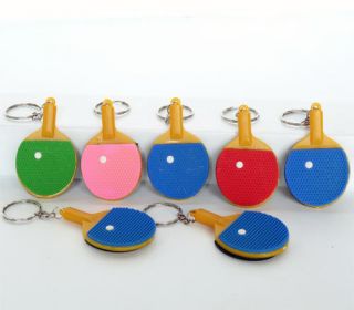 Schlüsselanhänger Tischtennisschläger verschiedene Farben