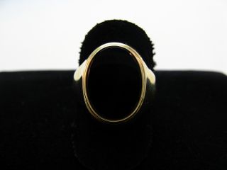 R663 333er 8kt Gelbgold Gold Ring mit Onyx ähnlich Siegelring Siegel