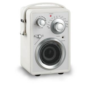 LUXUS Kompakt Radio Lederbezug AUX In Bad Küche Netz