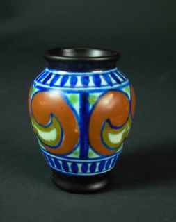 Keramik Vase Gouda Holland   signiert