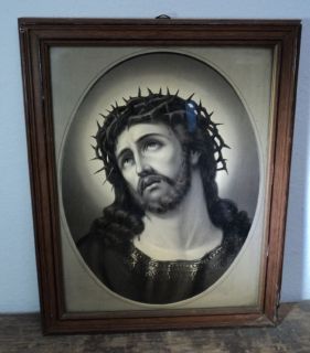 antikes Heiligenbild Jesus Christus Lithographie