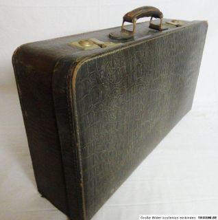 Lederkoffer antik   Koffer groß alt o. Schlüssel   Reisekoffer
