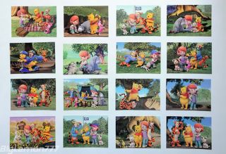 Walt Disney Winnie the Pooh & Friends 16 Postcard Set 3