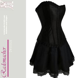 Corsagekleid Kleid Mini Rock Corsage Korsett Petticoat Gothic schwarz
