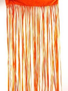Fadenvorhang Fadenstore Türvorhang orange 90x200 Leder