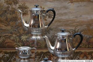 Silber Kaffee   Tee   Set, 4 tlg. SHEFFIELD England um 1930, Top