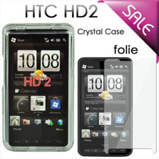 Crystal Case Tasche cover & Schutzfolie für HTC HD2 HD2
