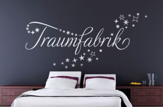 WANDTATTOO Traumfabrik mit Schmetterling W708 Schlafzimmer Wandsticker