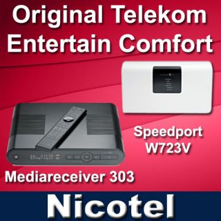 Entertain Comfort + Speedport W723V + Media Receiver 303 schwarz oder