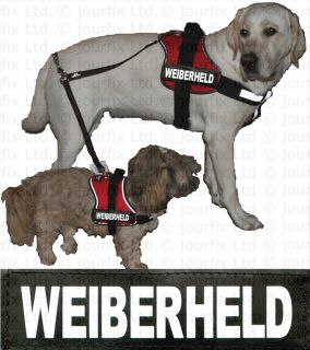 WEIBERHELD 1x Logo klein weiß für Julius K9® Hundegeschirr Geschirr