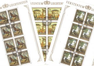 Liechtenstein l7807, Kleinbogensatz 717/19 aus Jahr 1978, gestempelte