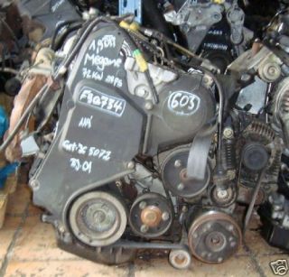 Motor Renault Megane 1,9 DTI MotorkennbuchstabenF9Q734 72KW Bj.01