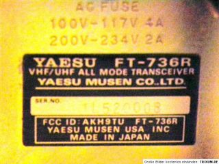 YAESU FT 736R Amateurfunk Station