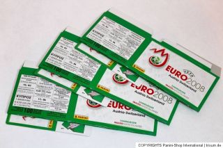 Panini EM EC Euro 2008 – 3 x Display Box GRÜN GREEN – LEER EMPTY