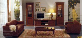 Komplett Wohnwand TV Möbel Italien Wohnzimmer Esszimmer Vitrine