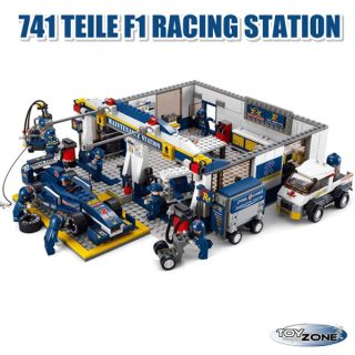 F1 Bull Racing Station 741 Teile Baustein Baukasten Set kompatibel Neu