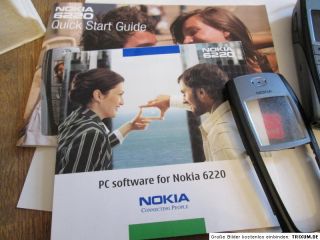 Nokia 6220 Fotohandy silber/schwa Handy OVP Karton gebraucht