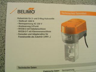 Belimo Hubantrieb Linearantrieb NV230 3 230 Volt +Konsole UNV 002 (F