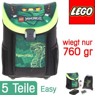 LEGO EASY NINJAGO SPINJITZU 2 Schulranzen Ranzen Tornister 760 gr GRUN
